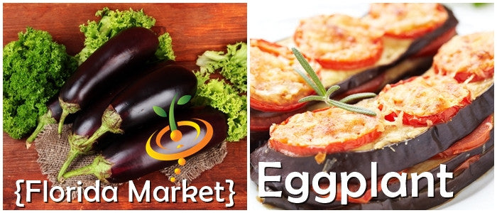 Vivid purple eggplant (aubergine) from SeedsNow Florida Market seeds, fresh and ripe, ready for harvest.